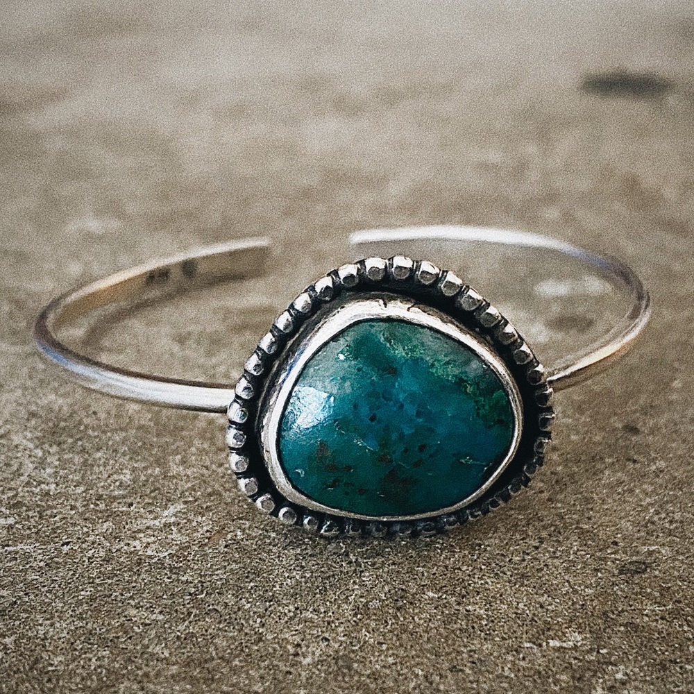 Vintage Sterling Silver Turquoise Cuff Bracelet